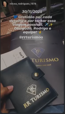 Cliente agradecendo a R&R Turismo